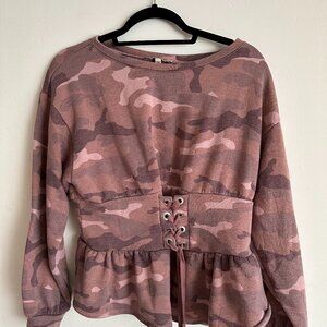 Express Pink Fatigue Sweater - Medium